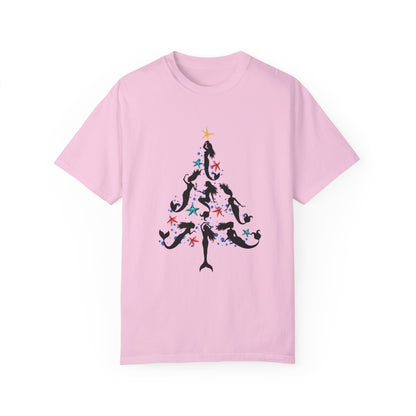 Mermaid Christmas Tree Comfort Colors T-shirt