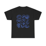 Blue Coastal Coquette Shell Cotton T-Shirt