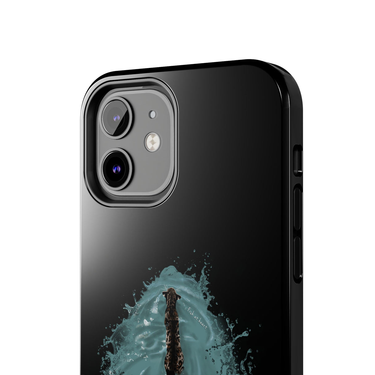 Fish at Heart Flounder Purrmaid Phone Case — Hand-Drawn Nautical Cat Design