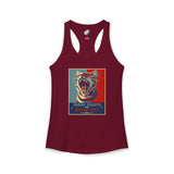 Vote Fish 2028 Racerback Tank — "Equal Rights for Mouse Toys" Purrmaid Funny Campaign