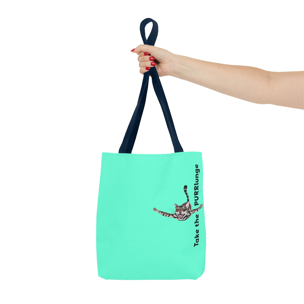 Tote Bag - Purr-lunge Design featuring Flounder the Purrmaid