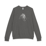 Raglan Crewneck Sweatshirt - Fish at Heart Flounder Purrmaid Inspired Design