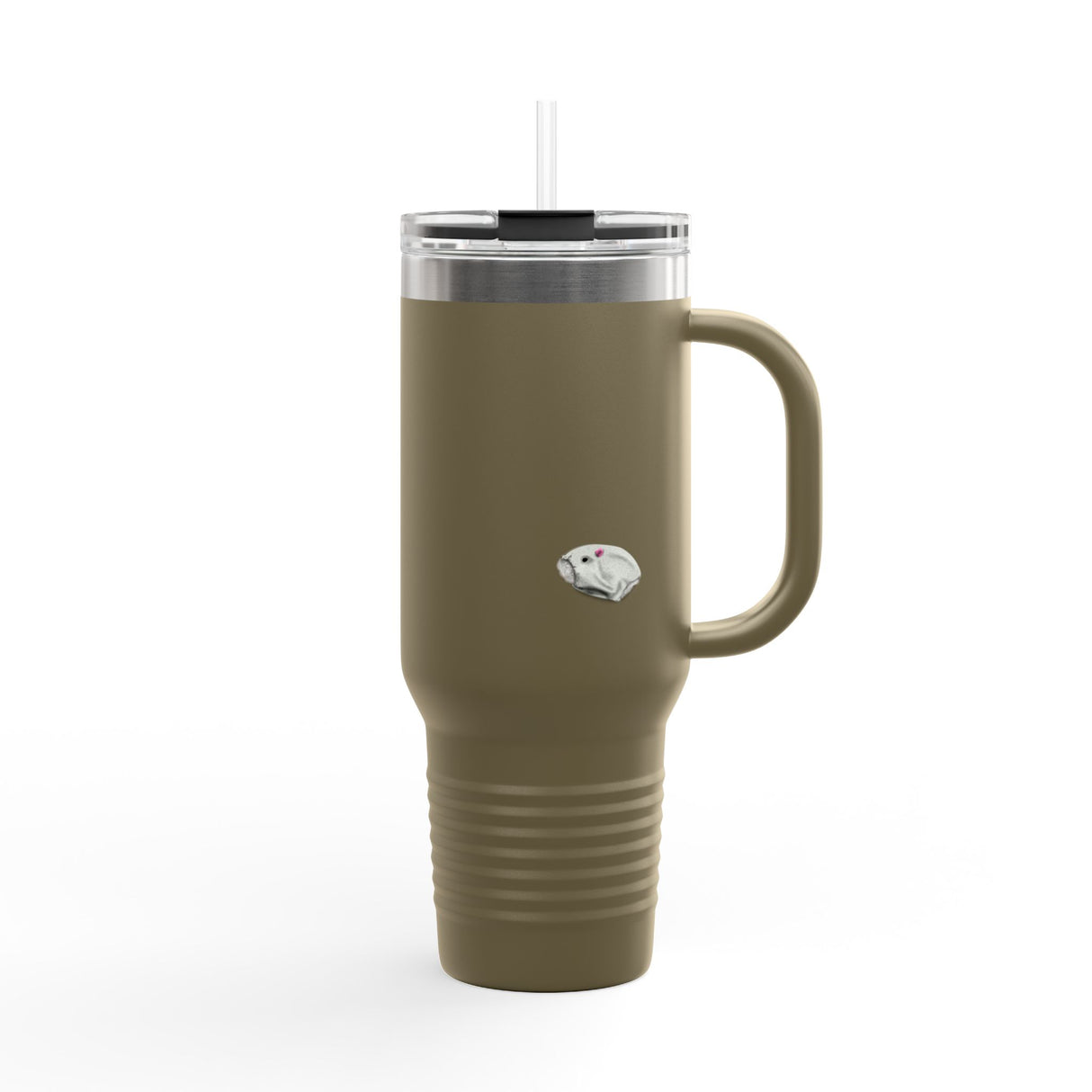 40oz Insulated Travel Mug — “I Said What I Said” Flounder Talking Pet Buttons Design