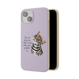 Flounder Cat - My Cat Loves Me Biodegradable Phone Case – Eco-Friendly Protection