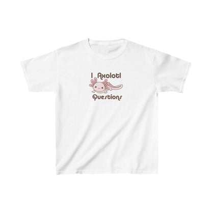 Kids T-Shirt - Youth Axolotl 'I Axolotl Questions' Tee