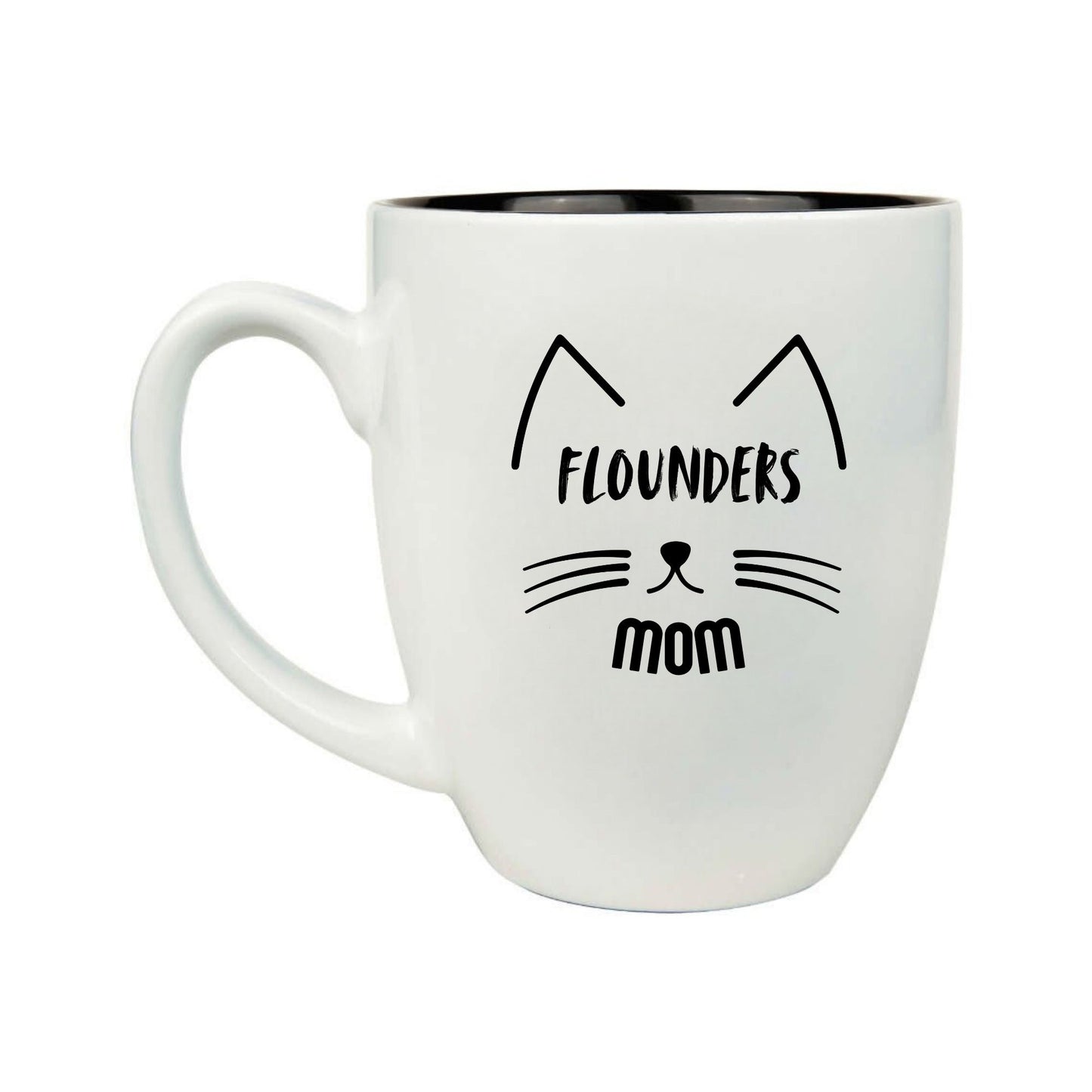 Custom Cat Mug with Pet’s Name & “Mom” Design – 16 oz Ceramic Mug