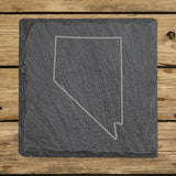Nevada Slate Coaster Set – Engraved Natural Stone (Set of 4)