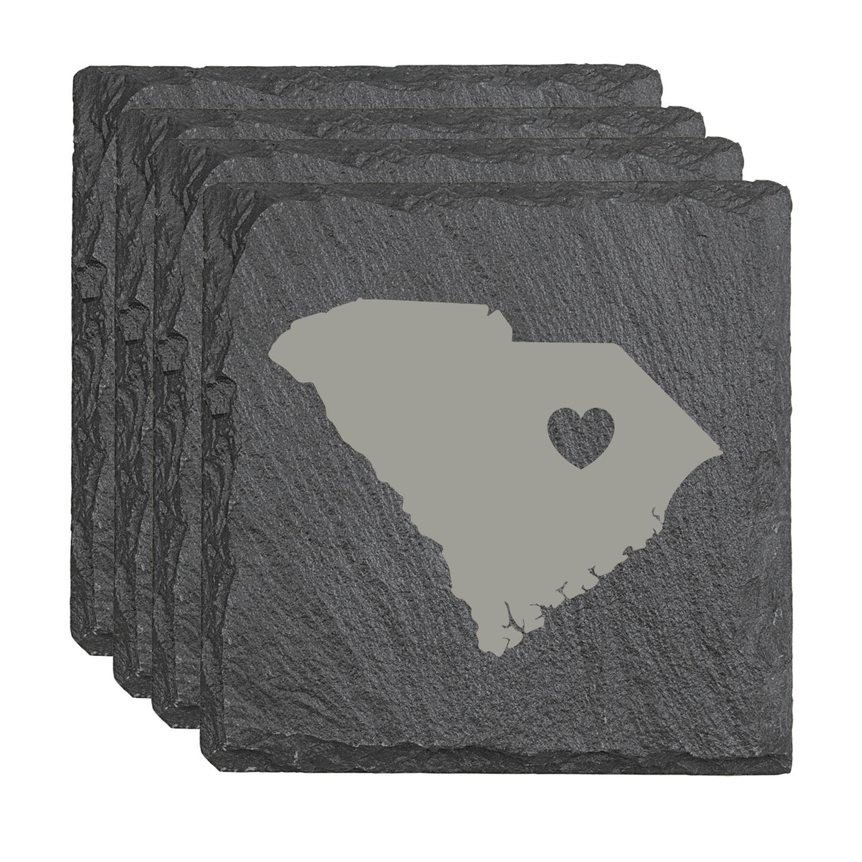 South Carolina Slate Coasters - Set of 4 - 17 design options