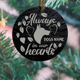 Personalized Dog Memorial Slate Ornament – Always in Our Hearts