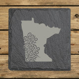 Minnesota Slate Coaster Set – Engraved Natural Stone (Set of 4)