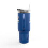 40oz Insulated Travel Mug — 'I Want to Be Where the People Aren't' Purrmaid Design