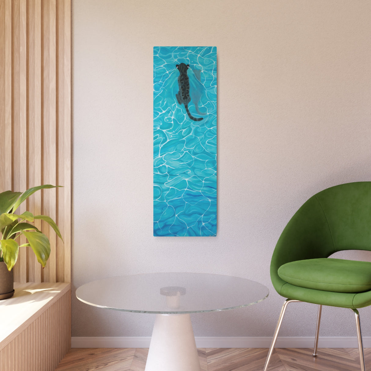 Metal Art Sign - Flounder the Purrmaid Painting