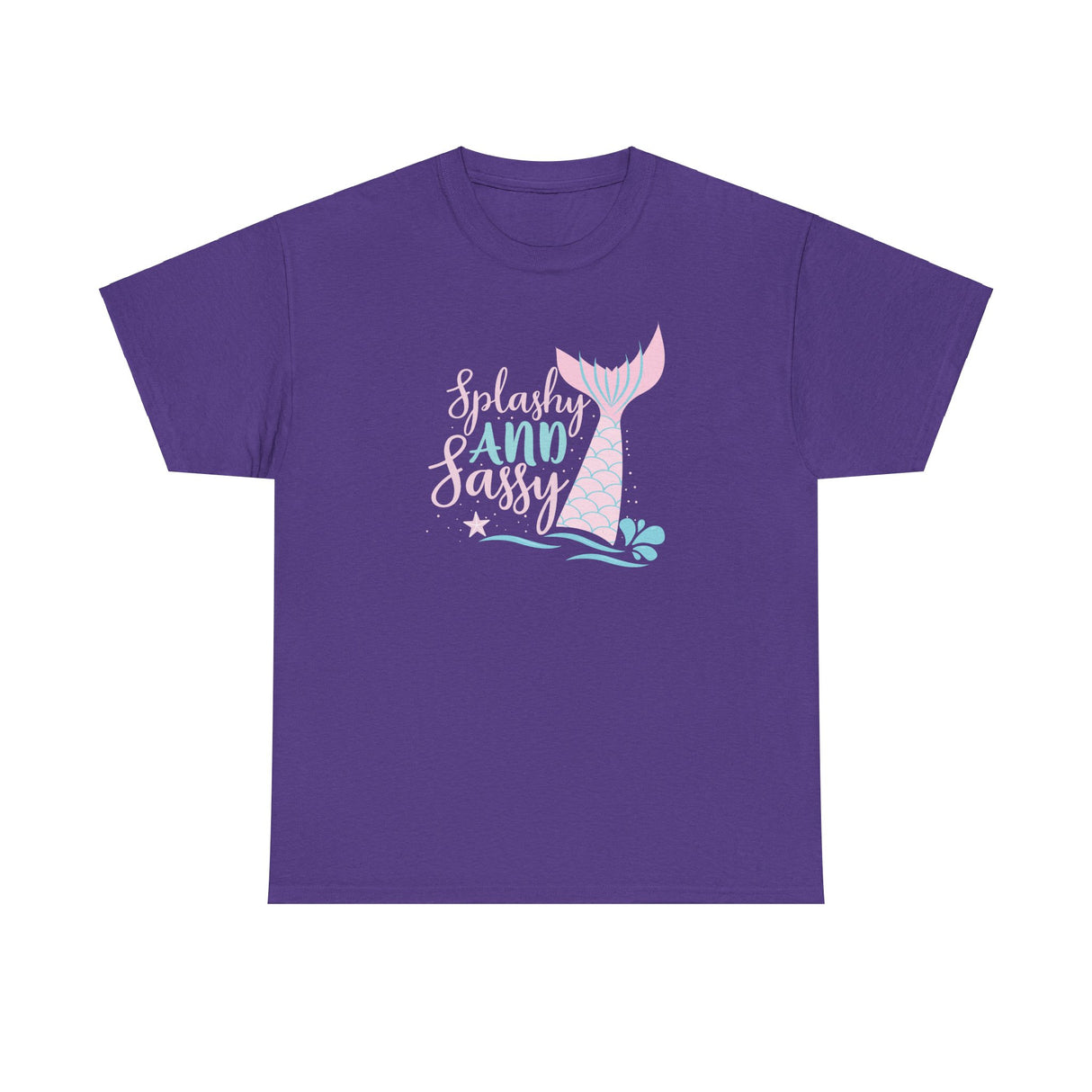 Mermaid Tee - Splashy and Sassy Unisex Heavy Cotton