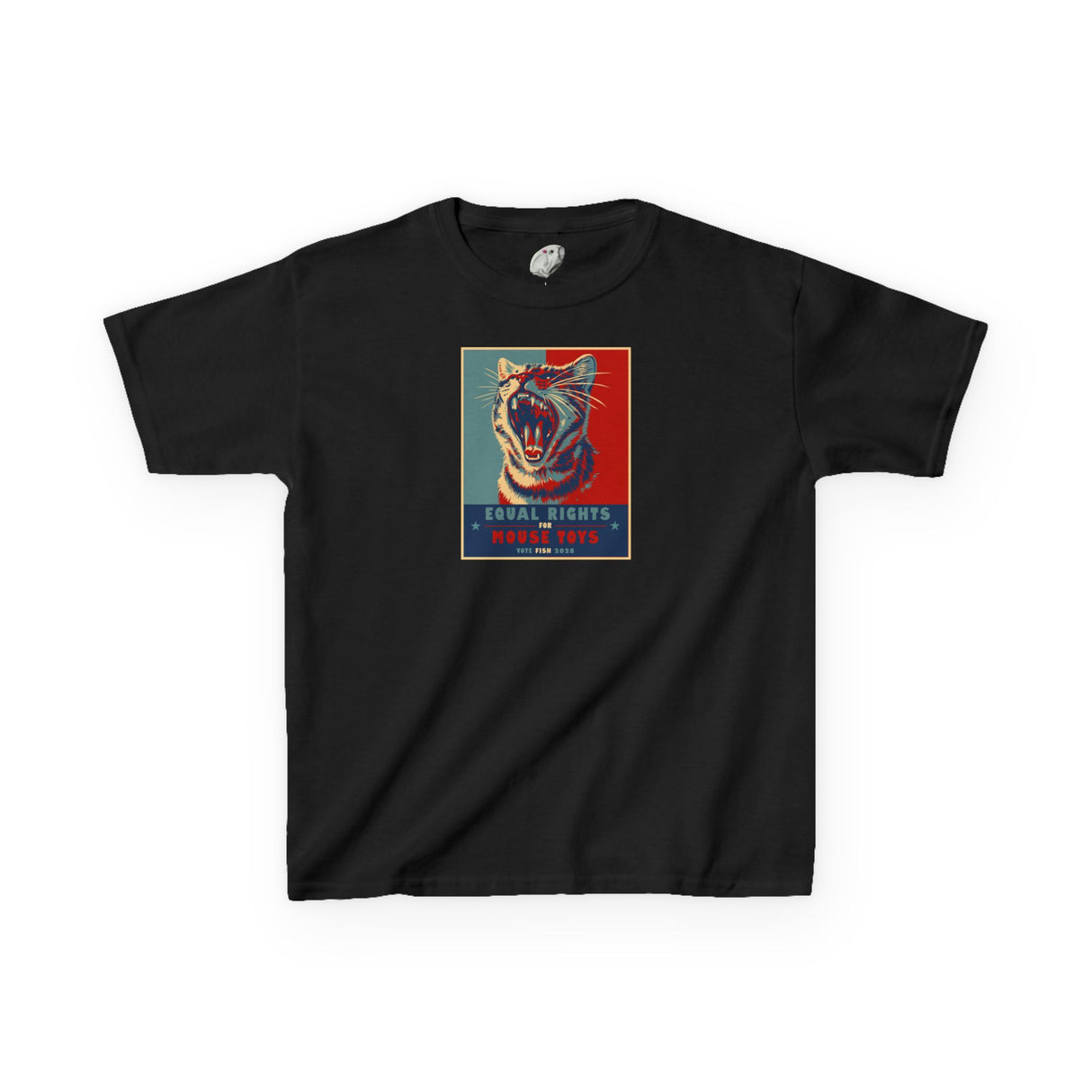 Kids 'Vote Fish 2028' Tee — Funny Flounder Purrmaid Political Campaign Shirt