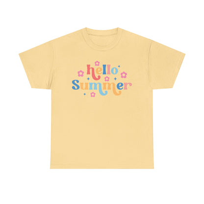 Rainbow Hello Summer - Cotton Tee