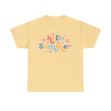 Rainbow Hello Summer - Cotton Tee