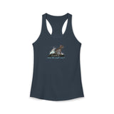 Purrmaid Flounder Racerback Tank — "I Want to Be Where the People Aren't"