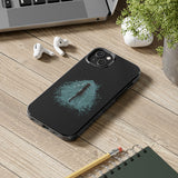 Fish at Heart Flounder Purrmaid Phone Case — Hand-Drawn Nautical Cat Design