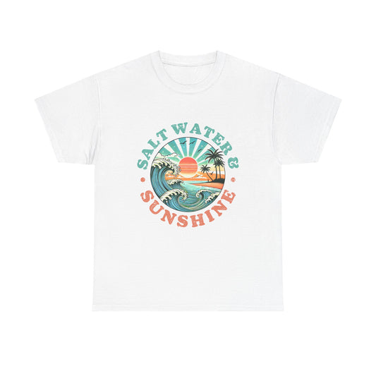 Coastal Saltwater & Sunshine Unisex Cotton T-Shirt