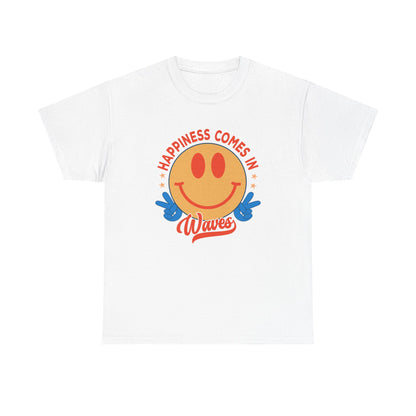 Retro Happiness Comes in Waves Unisex Tee