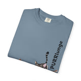 Purr-lunge Unisex T-shirt with Flounder the Purrmaid Design