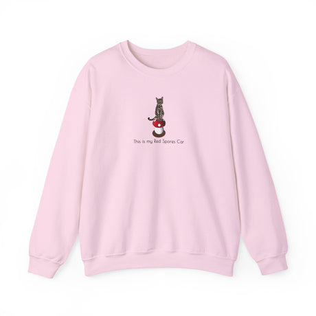 This is my Red Spores Car Unisex Heavy Blend Crewneck Sweatshirt featuring Flounder and Mouse Toy