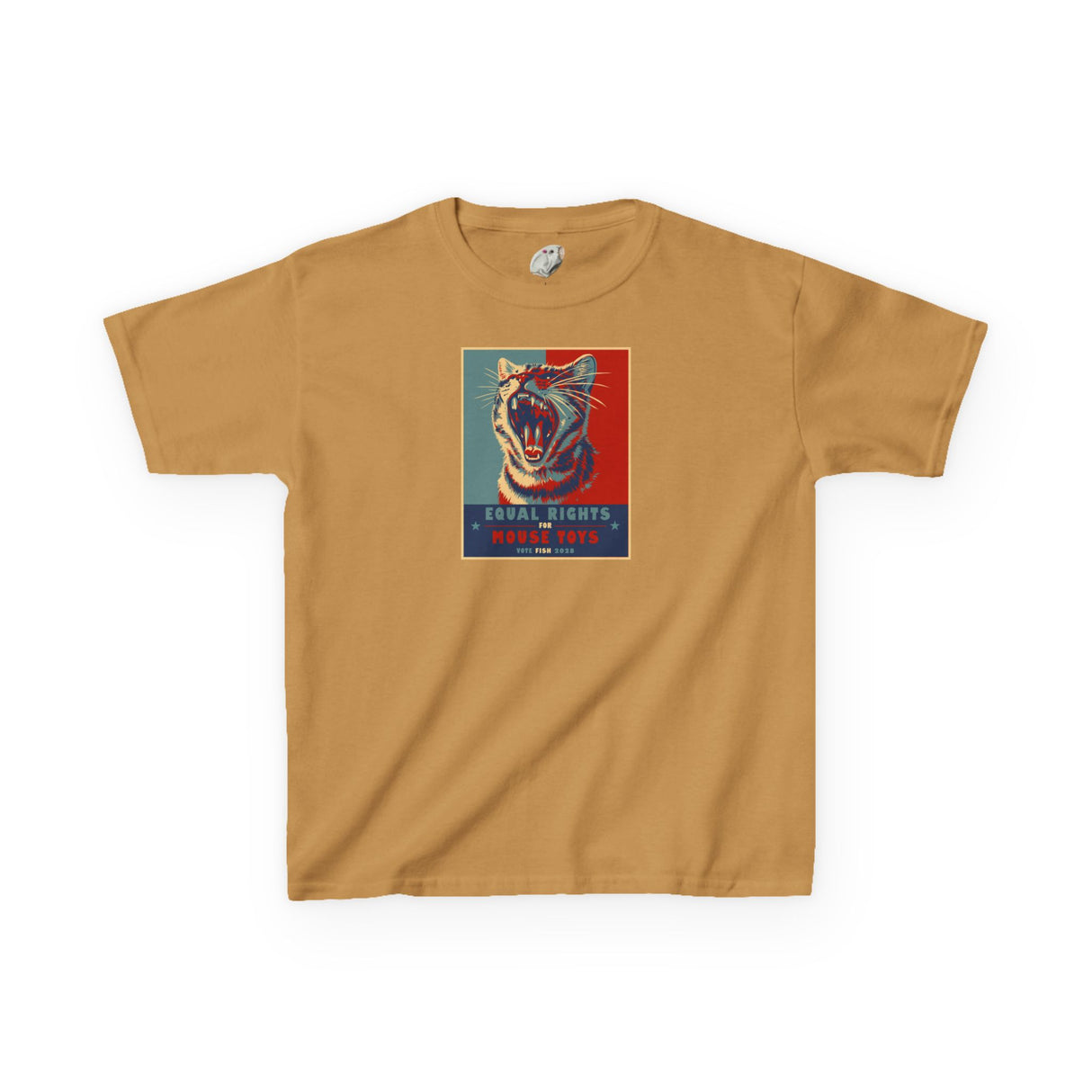 Kids 'Vote Fish 2028' Tee — Funny Flounder Purrmaid Political Campaign Shirt