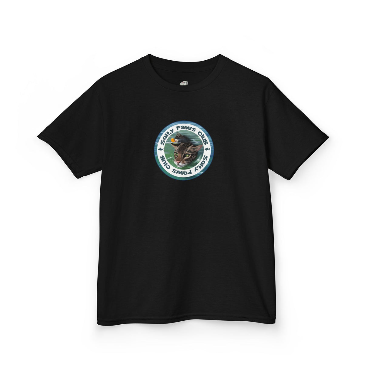 Kids Tee — "Salty Paws Club" Purrmaid Flounder & Life‑Vest Mouse Toy