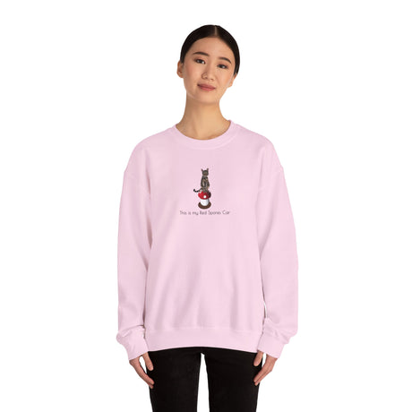 This is my Red Spores Car Unisex Heavy Blend Crewneck Sweatshirt featuring Flounder and Mouse Toy