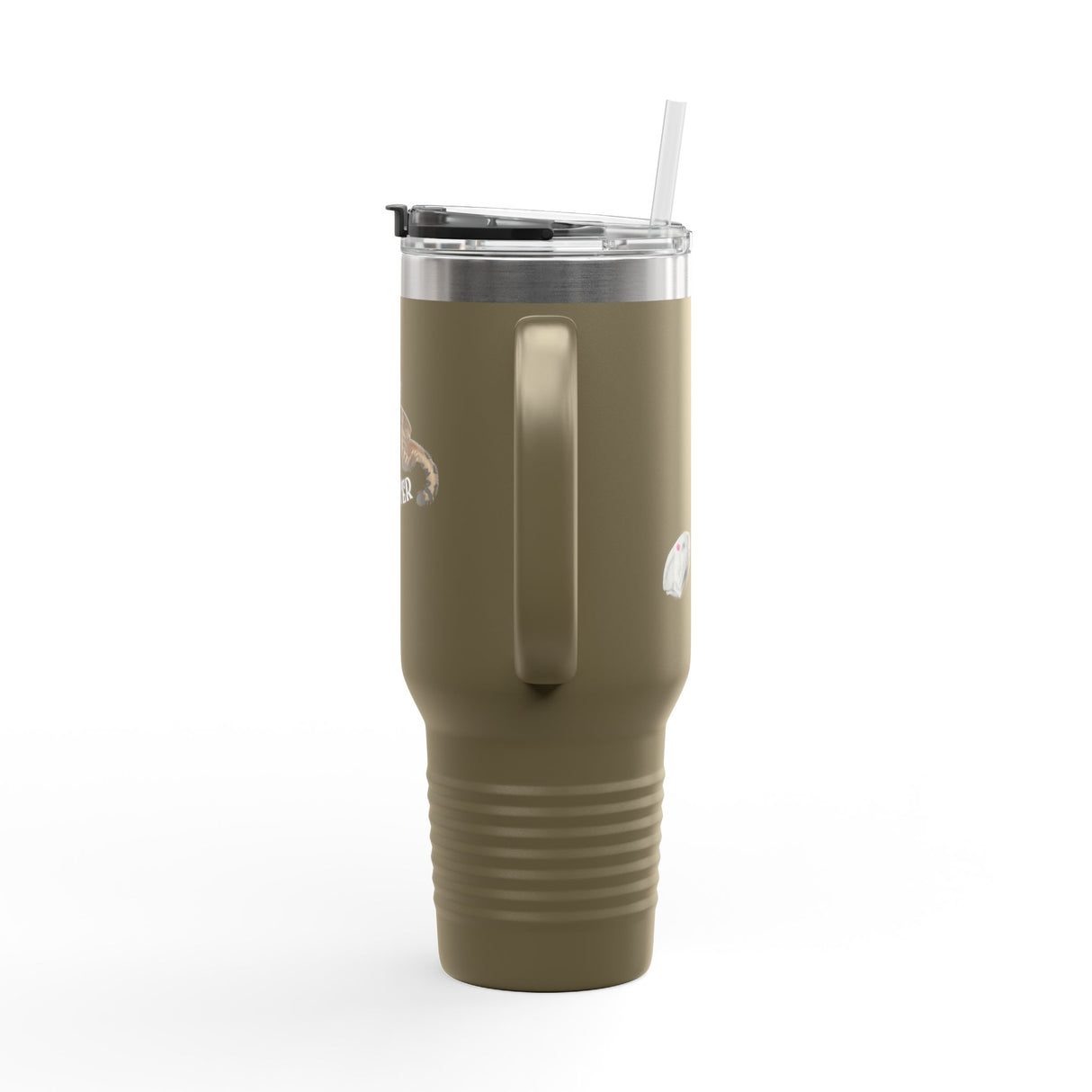 Insulated Travel Mug — "Competitive Rester" Flounder Design (40oz)