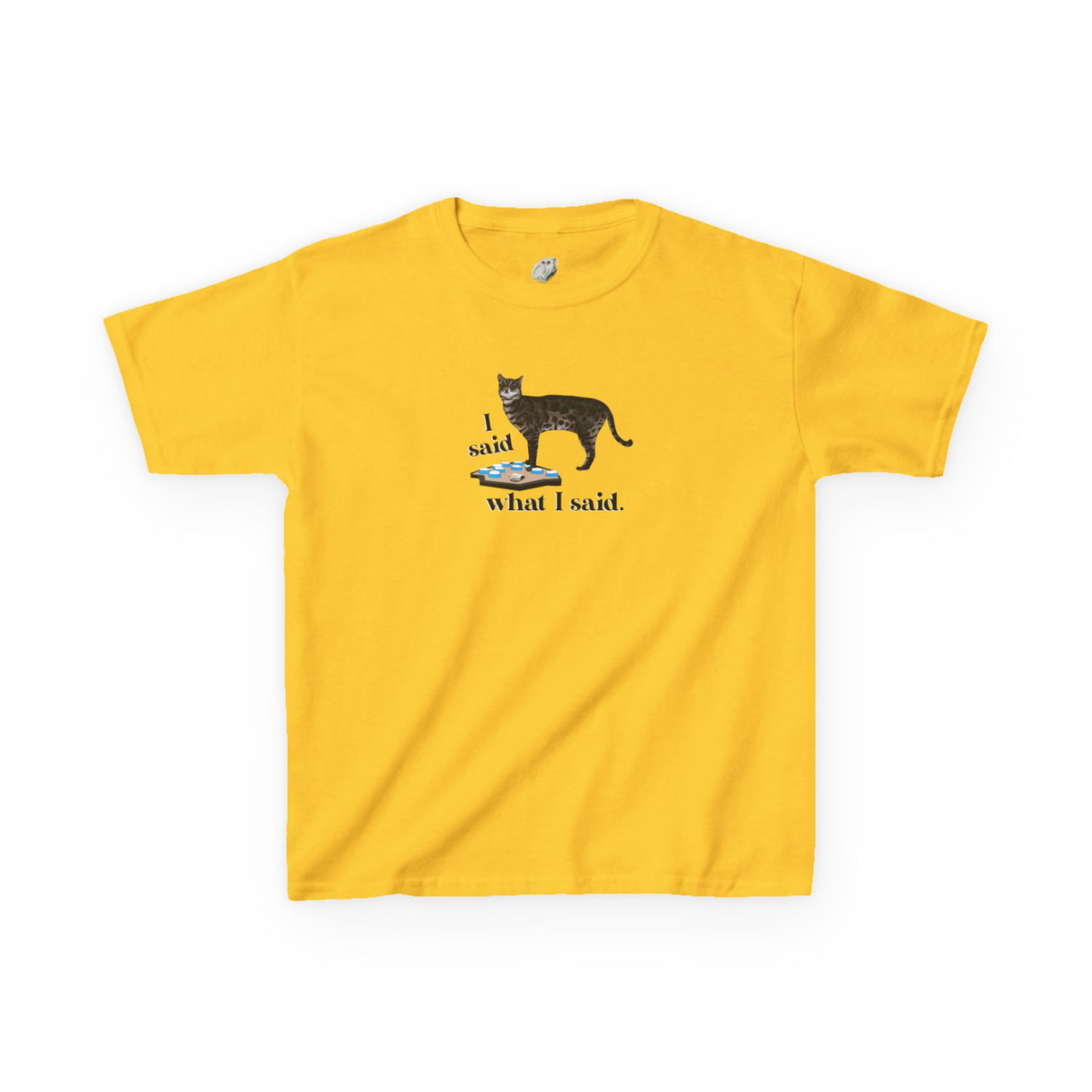 Kids Tee — "I Said What I Said" Flounder Talking Pet Buttons Design