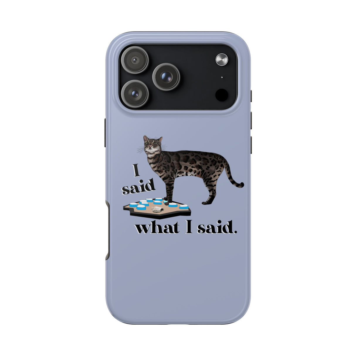 I Said What I Said Flounder Phone Case — Talking Pet Buttons Design