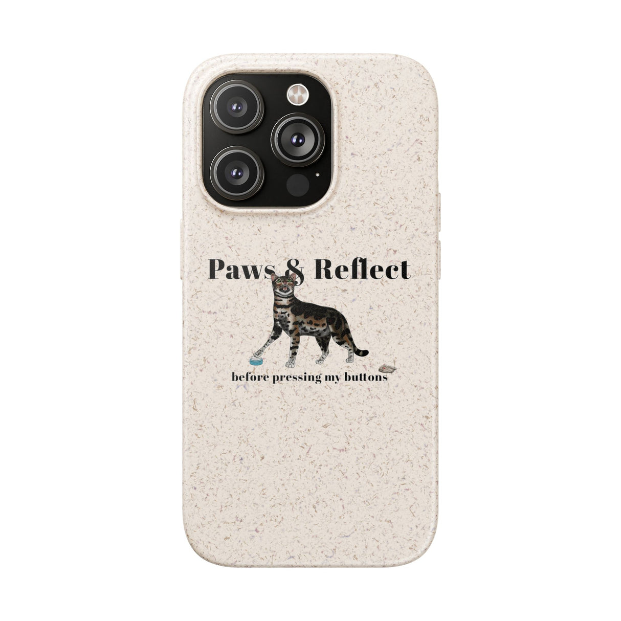 Phone Case - Paws and Reflect Biodegradable Case featuring Flounder the Purrmaid by Nina