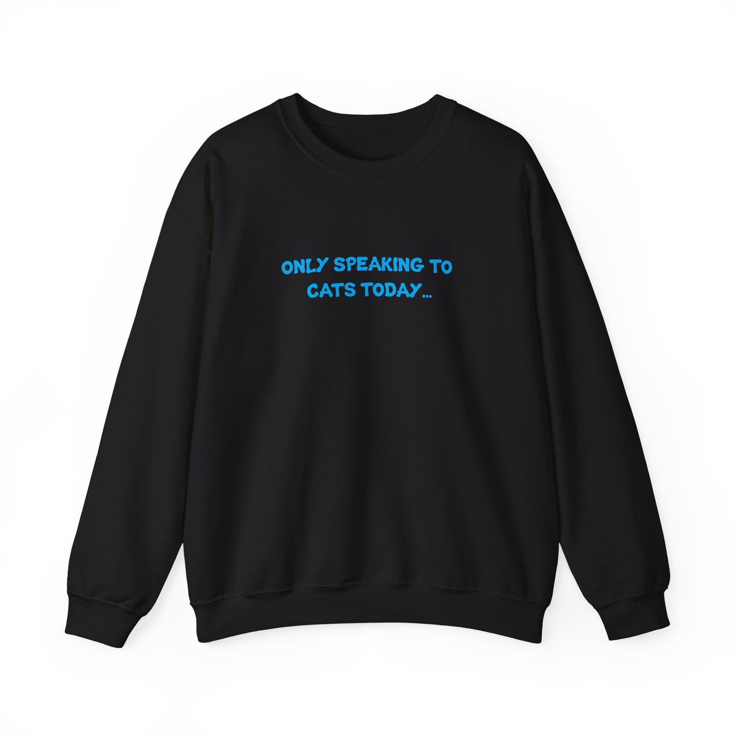 "Only talking to cats today..." Funny Cat Sweatshirt