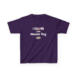 Kids Tee - Funny Flounder's Mouse Toy Shirt with 'I Stand with Mouse Toy' Text