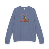 Stay Weird Flocahontas Crewneck — Hand-Drawn Graphic Raglan Sweatshirt