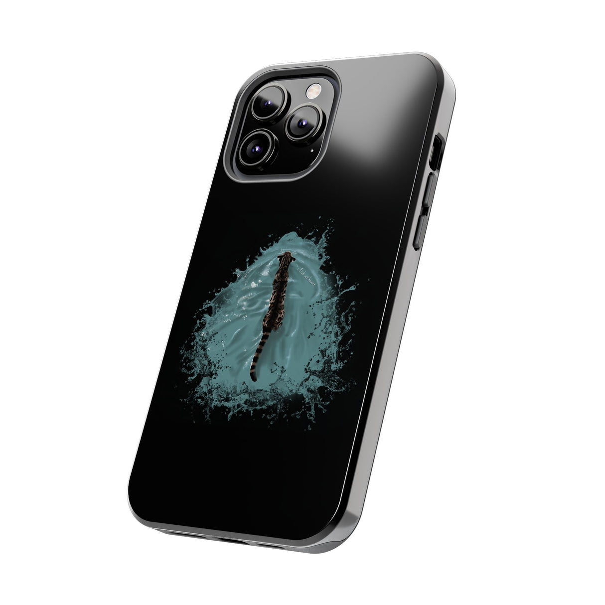 Fish at Heart Flounder Purrmaid Phone Case — Hand-Drawn Nautical Cat Design
