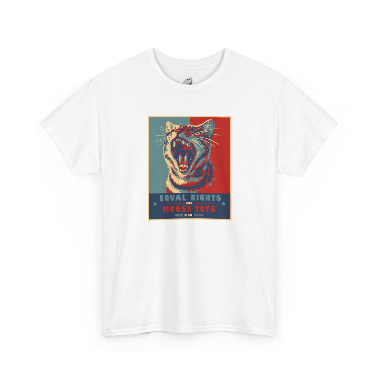 Vote Fish 2028 Flounder Tee — "Equal Rights for Mouse Toys" Funny Political Campaign T-Shirt