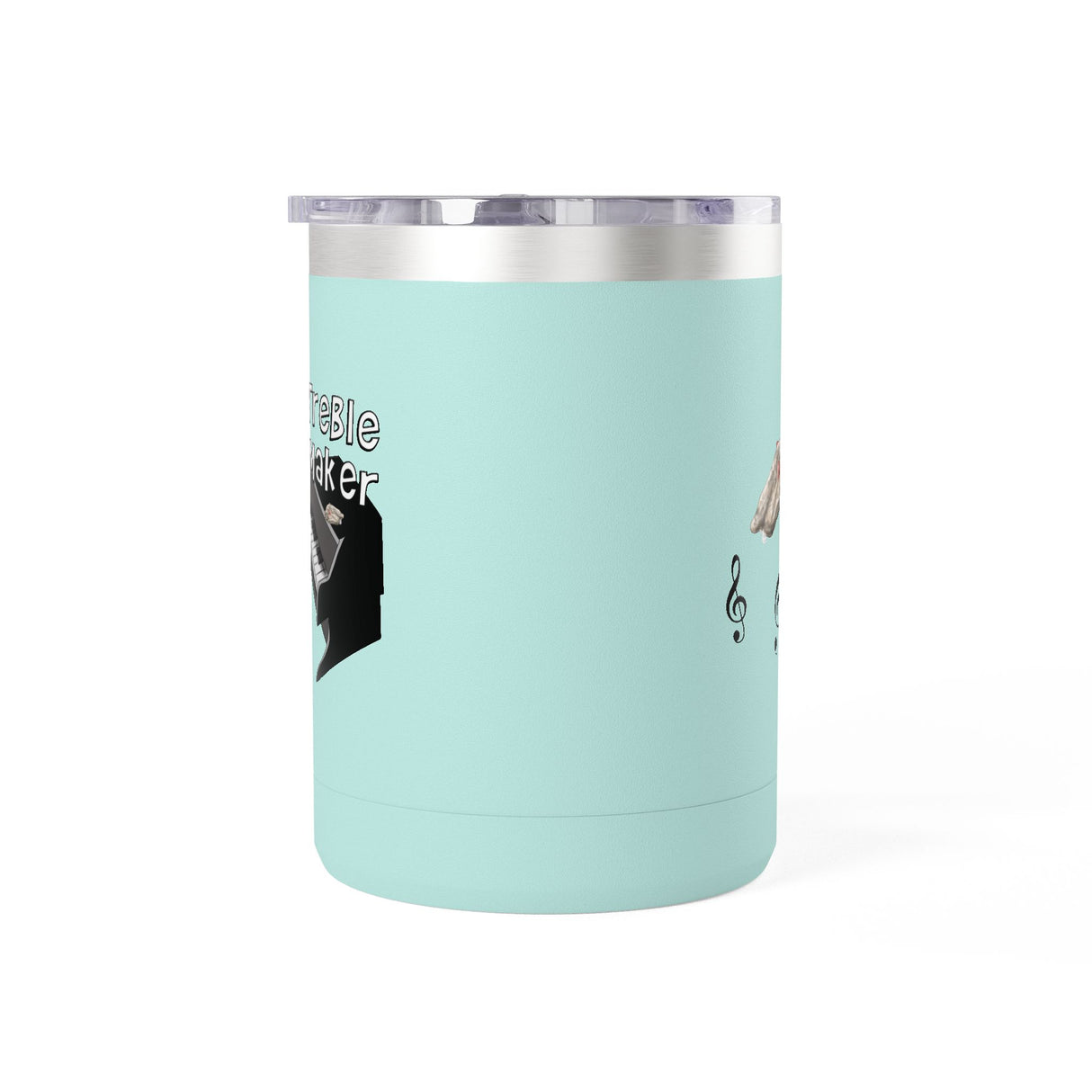 Coffee Mug Tumbler - Treble Maker Design Hand Drawn by Flounder's Mom, Nina