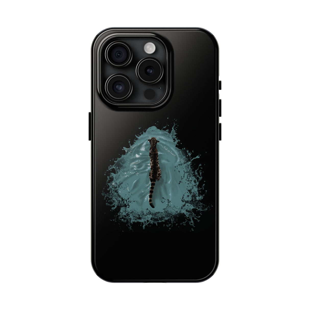 Fish at Heart Flounder Purrmaid Phone Case — Hand-Drawn Nautical Cat Design