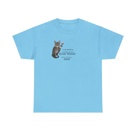 Funny Flounder Cat Wine Unisex Tee