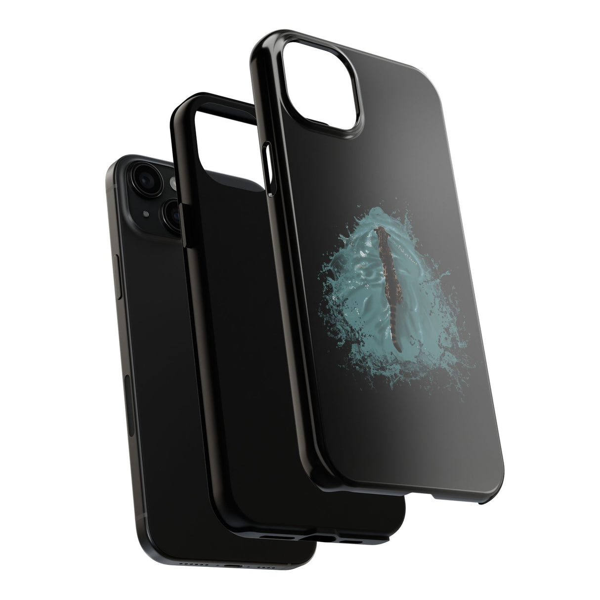 Fish at Heart Flounder Purrmaid Phone Case — Hand-Drawn Nautical Cat Design