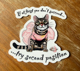 Second Position Ballet Vinyl Die Cut Sticker