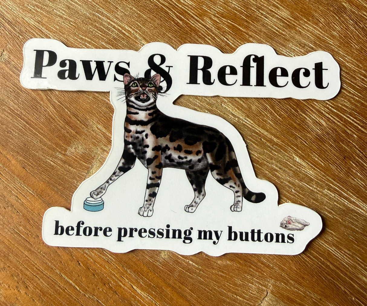 Paws and Reflect Vinyl Die Cut Sticker
