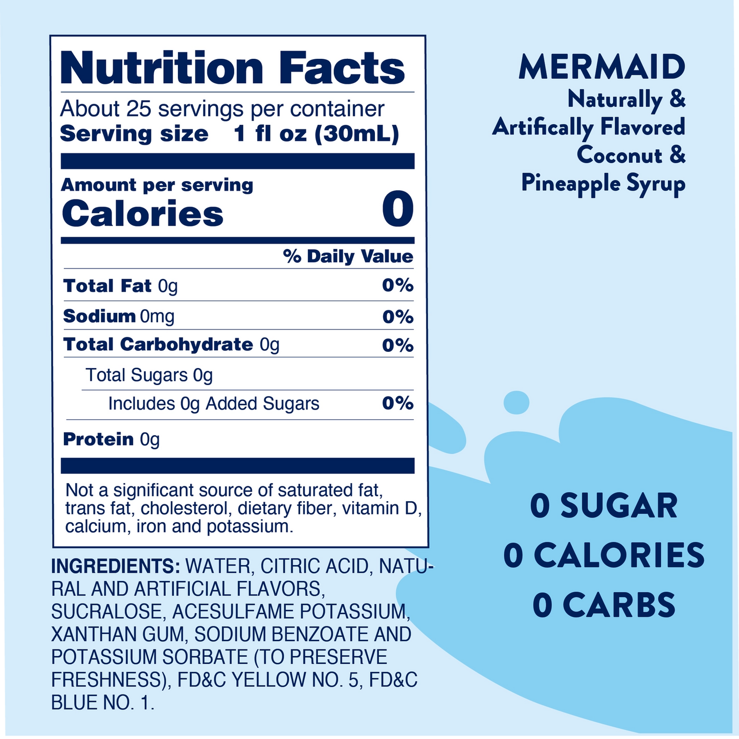 Mermaid Skinny Syrup - Zero Sugar