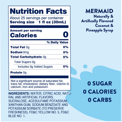 Mermaid Skinny Syrup - Zero Sugar