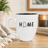 Alabama Home 16 oz Ceramic Coffee Mug, State Outline Design
