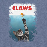 Close up of the design on the Purrmaid Flounder 'CLAWS' Raglan Crewneck (3 of 5)
