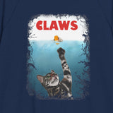 Close up of the design on the Purrmaid Flounder 'CLAWS' Raglan Crewneck (5 of 5)