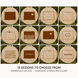 Colorado wood Christmas ornament, laser engraved natural wood